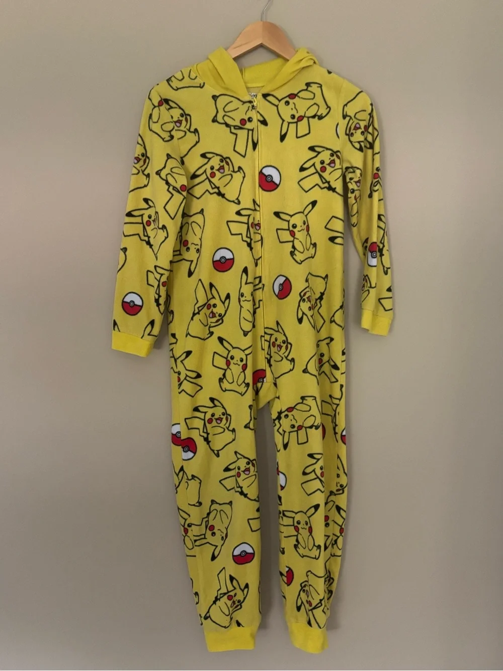 Pokemon Yellow Pikachu Hooded One-Piece